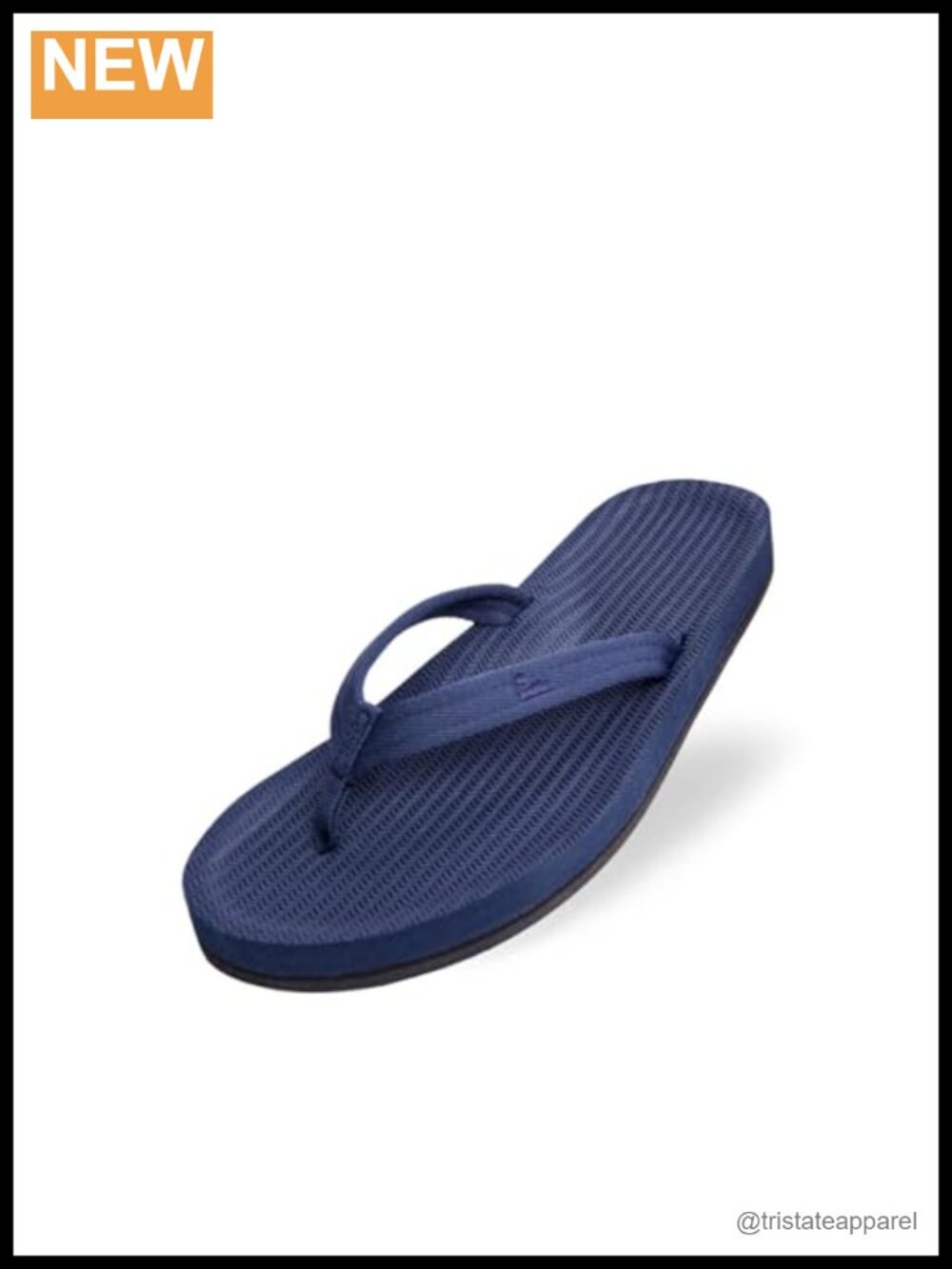 Recycled Tire Sole Flip Flop Sandals with Arch Support Waterproof Nylon Straps